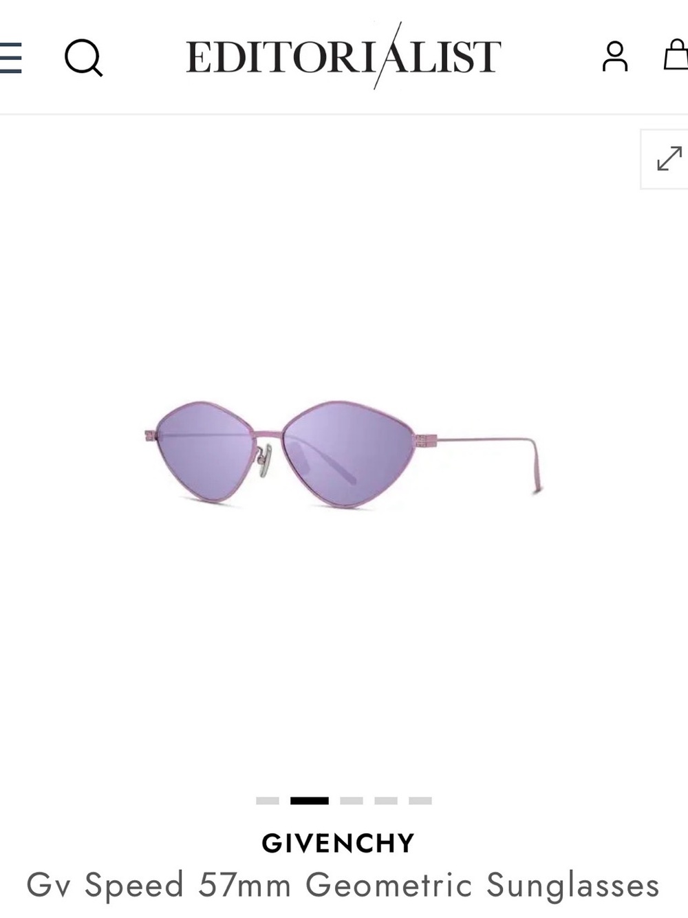 Givenchy GV Speed Pink Lilac Geometric Sunglasses - Picture 9 of 9